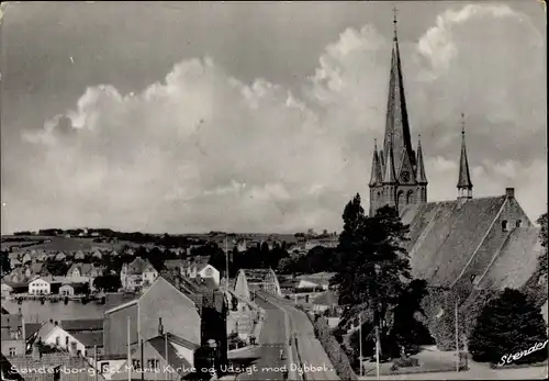 Ak Sønderborg Sönderborg Dänemark, Marie Kirke og Udsigt mod Dybbol