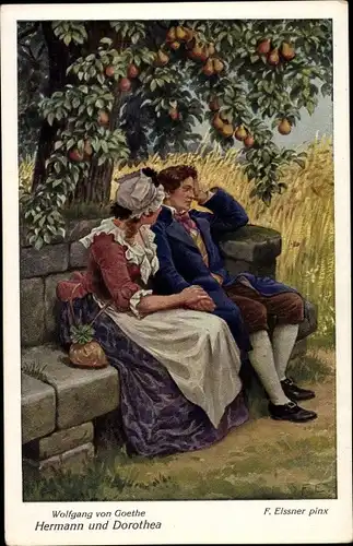 Künstler Ak Elßner, F., Hermann und Dorothea, Wolfgang von Goethe