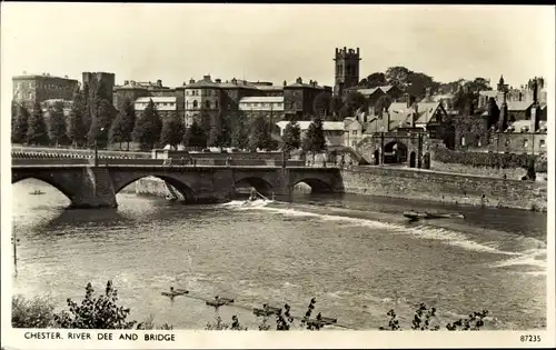 Ak Chester Cheshire England, River Dee and Bridge