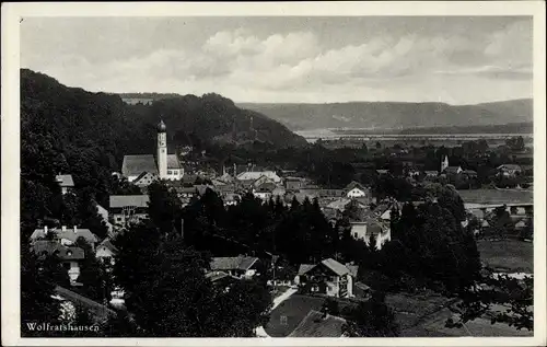 Ak Wolfratshausen in Oberbayern, Totalansicht der Ortschaft