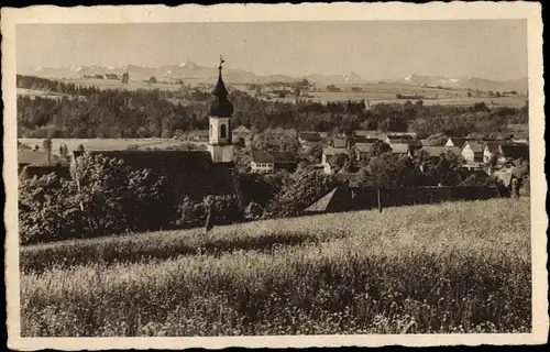 Ak Wessobrunn in Oberbayern, Totalansicht der Ortschaft
