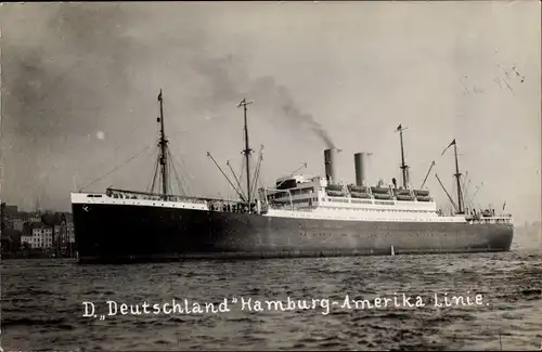 Foto Ak Dampfer Deutschland, HAPAG