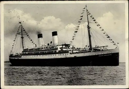 Ak Dampfer Monte Sarmiento, HSDG