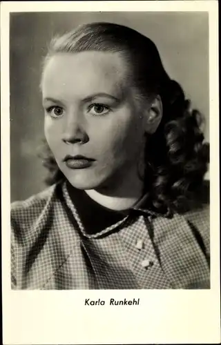 Ak Schauspielerin Karla Runkehl, Portrait