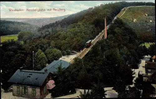 Ak Wiesbaden in Hessen, Neroberg, Nerobergbahn