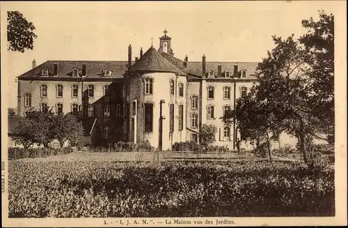 Ak Nancy Meurthe et Moselle, La Maison vue des Jardins