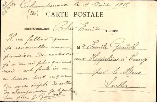 Ak Nomeny Meurthe et Moselle, Place des Ormes, Ruines