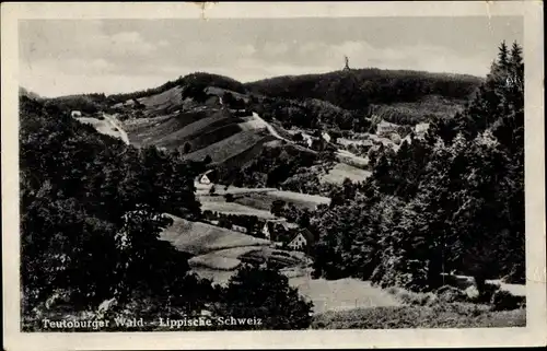 Ak Hiddesen Detmold in Nordrhein Westfalen, Lippische Schweiz, Teutoburger Wald, Denkmal