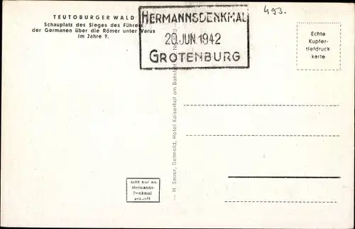 Ak Detmold in Nordrhein Westfalen, Teutoburger Wald, Lippische Schweiz und Hermannsdenkmal