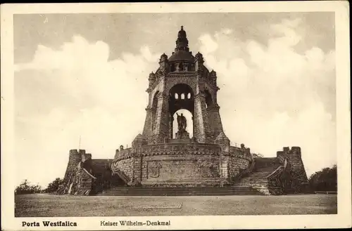 Ak Porta Westfalica an der Weser, Kaiser Wilhelm Denkmal