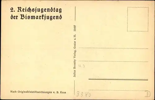 Künstler Ak Kron, Goslar am Harz, Marktplatz, 2. Reichsjugendtag der Bismarckjugend