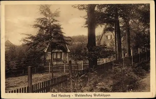 Ak Bad Harzburg am Harz, Waldsiedlung Wolfsklippen