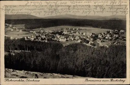 Ak Hahnenklee Bockswiese Goslar im Harz, Panorama vom Bocksberg aus gesehen