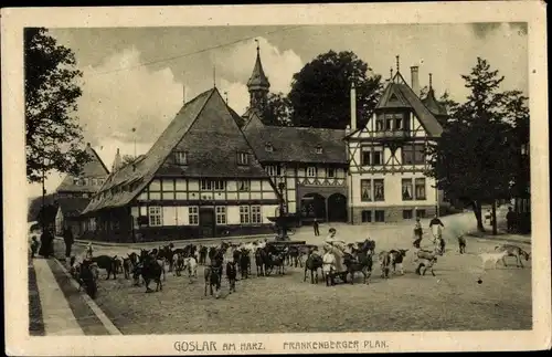 Ak Goslar am Harz, Frankenberger Plan, Ziegen