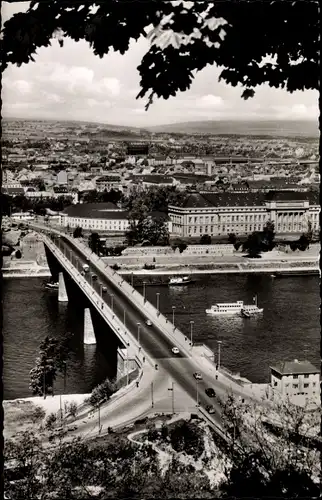 Ak Koblenz am Rhein, Neue Rheinbrücke und Schloss