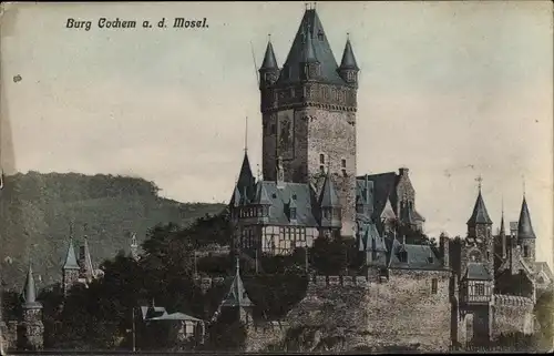 Ak Cochem an der Mosel, Burg, Turm