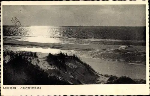 Ak Nordseebad Langeoog Ostfriesland, Abendstimmung