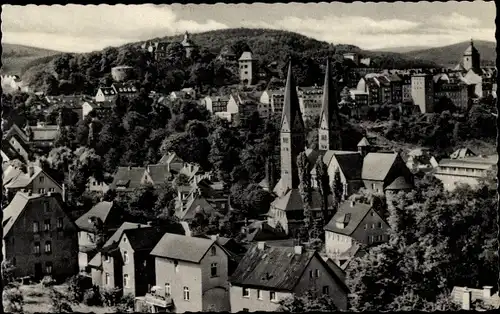 Ak Siegen in Westfalen, Siegberg, Oberes Schloss, Nikolaikirchturm, Michaelkirche