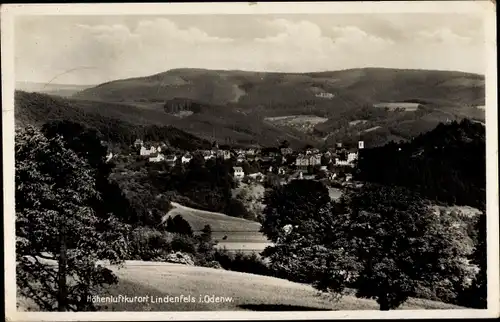 Ak Lindenfels im Odenwald, Ort mit Umgebung