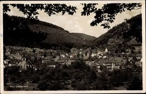 Ak Bad Liebenzell im Schwarzwald, Durchblick zum Ort