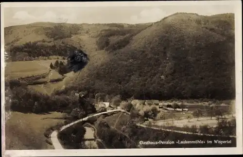 Ak Laukenmühle Lorch im Rheingau Hessen, Gasthaus zur Laukenmühle, Wispertal