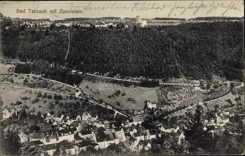 Ak Bad Teinach Zavelstein im Schwarzwald, Ort mit Umgebung