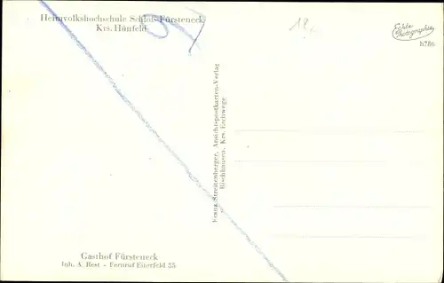 Ak Eiterfeld Hessen, Heimvolkshochschule Schloss Fürsteneck