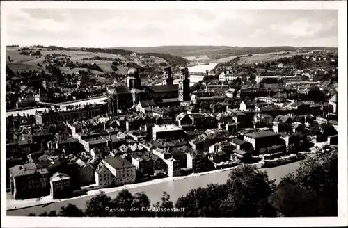 Ak Passau in Niederbayern, Stadtpanorama, Kirche