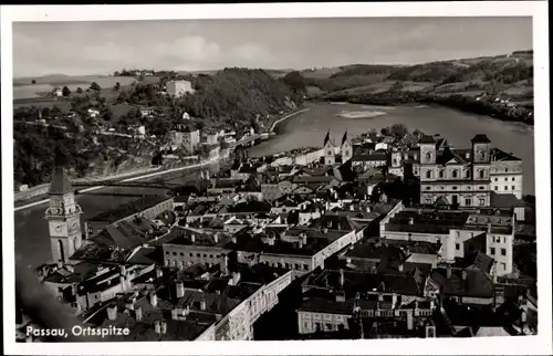 Ak Passau in Niederbayern, Blick auf den Ort, Ortsspitze