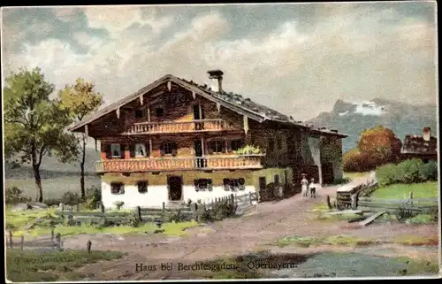 Ak Berchtesgaden in Oberbayern, Blick auf ein Haus