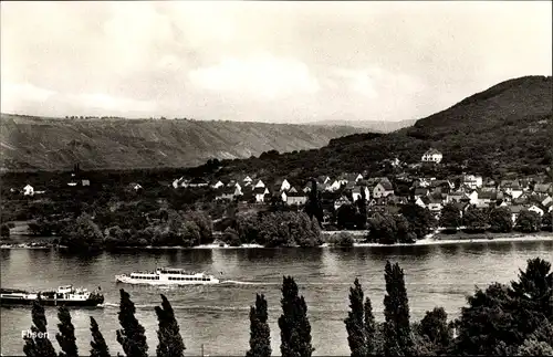 Ak Filsen am Rhein, Gasthof Metzgerei Zur Stadt Boppard, Rheinpartie