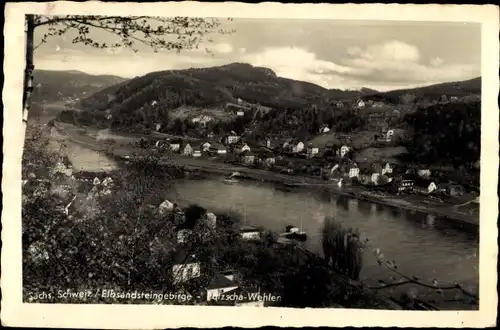 Ak Pötzscha Wehlen an der Elbe Sachsen, Talblick