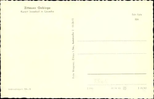 Ak Jonsdorf in Sachsen, Zittauer Gebirge, Lausche