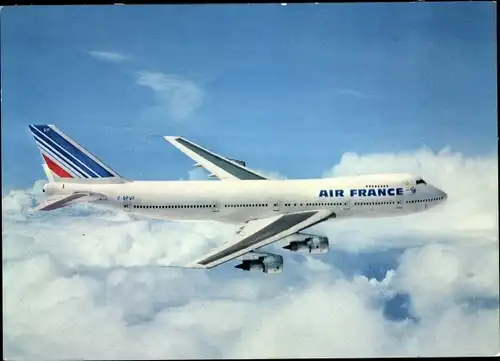 Ak Französisches Passagierflugzeug, Air France, Boeing 747