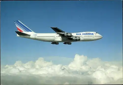Ak Französisches Passagierflugzeug, Air France, Boeing 747