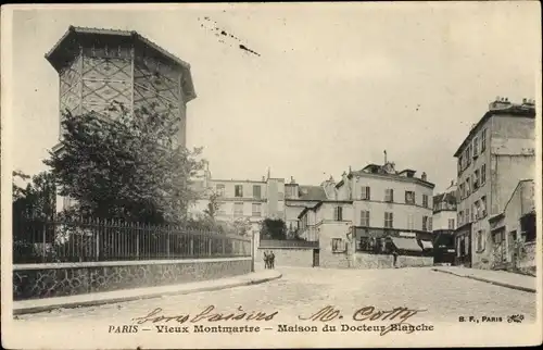 Ak Paris XVIII. Arrondissement Buttes-Montmartre, Maison du Docteur Blanche