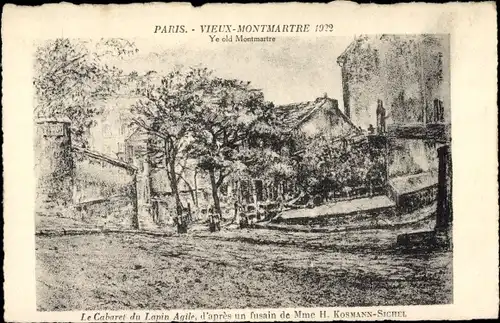 Ak Paris XVIII. Arrondissement Buttes-Montmartre, Le Cabaret du Lapin Agile