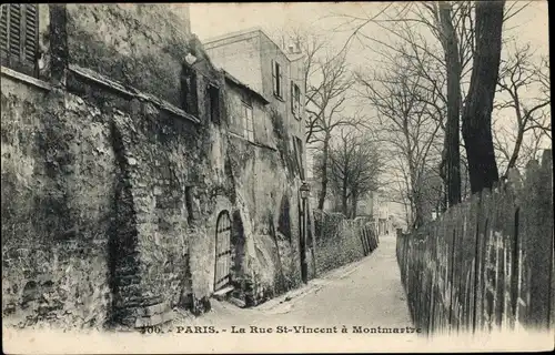 Ak Paris XVIII. Arrondissement Buttes-Montmartre, La Rue Saint Vincent