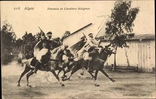 Ak Algier Alger Algerien, Fantasia de Cavaliers Indigenes, Maghreb