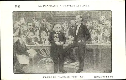 Künstler Ak La Pharmacie a travers les ages, L'Ecole de Pharmacie vers 1905