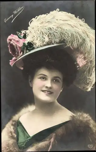 Ak Opernsängerin und Schauspielerin Emmy Wehlen, Portrait