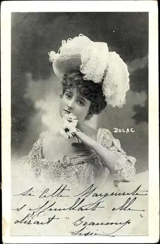 Ak Schauspielerin Dulac, Portrait