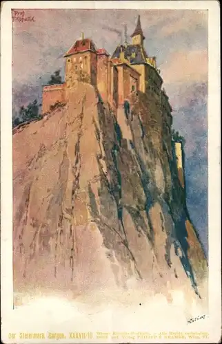 Künstler Ak Kopallik, Franz Burg  Riegersburg Steiermark