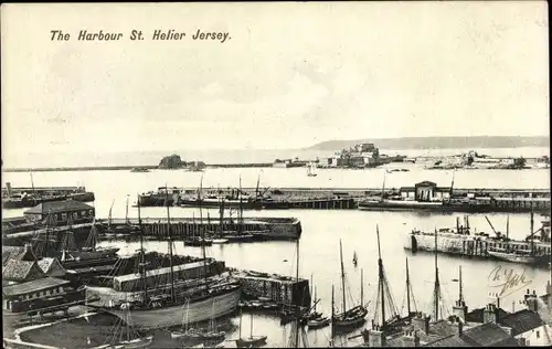 Ak Saint Helier Jersey Kanalinseln, Harbour, ships
