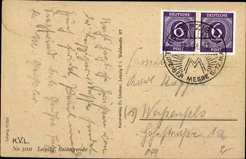 Ak Leipzig in Sachsen, Reichsgericht, K.V.L. Nr. 5011