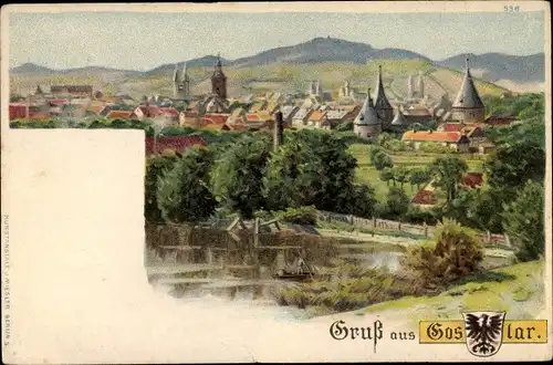 Ak Goslar am Harz, Blick auf den Ort