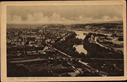 Ak Koblenz am Rhein, Stadtpanorama