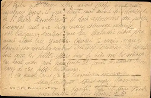 Ak Koblenz am Rhein, Stadtpanorama