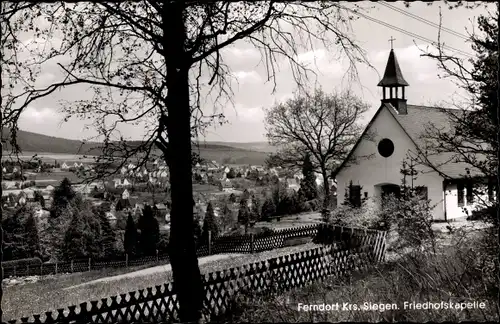 Ak Ferndorf Kreuztal in Westfalen, Friedhofskapelle