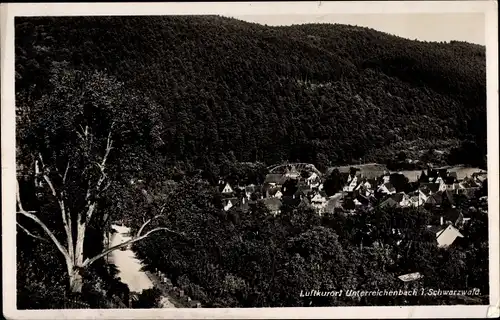 Ak Unterreichenbach im Schwarzwald, Teilansicht vom Ort, Wald